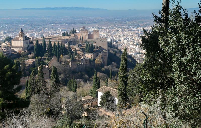 Vista panorámica de la Alhambra de Granada